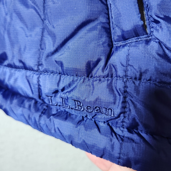 LL Bean Mens XL Tall Blue Puffer Quilted Zip Up Vest - Picture 7 of 11